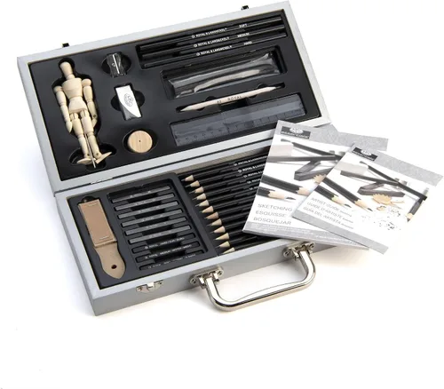 Vista 9 de Royal & Langnickel Essentials - Juego de arte de caja para principiantes de 85 piezas de medios mixtos