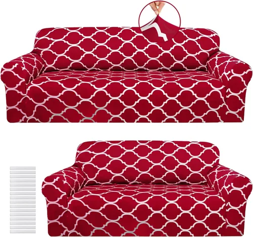 Vista 8 de Peryiter Juego de 1 funda de sofá gris oscuro para sala de estar, fundas de muebles para sofá y sofás, funda de sofá biplaza o sillón, protector