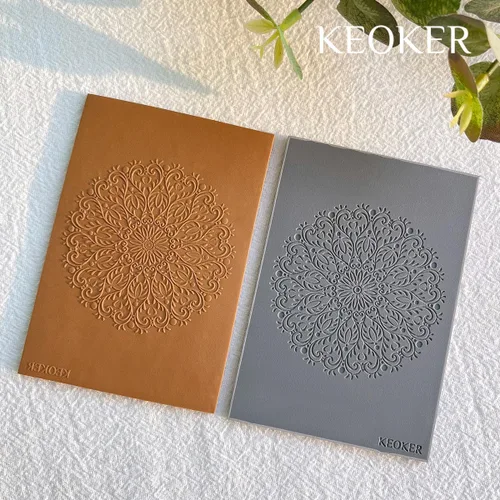 Vista 2 de KEOKER Juego de sábanas con textura de arcilla polimérica, moldes de aretes de arcilla para aretes, funciona con cortador de arcilla polimérica