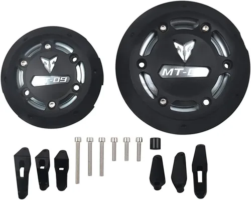 Vista 5 de Protector de aluminio del estator del protector del motor del CNC Compatible con Yamaha MT09 FZ09 (negro)