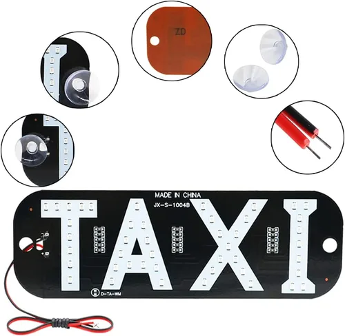 Vista 3 de 2 unids Taxi Led coche parabrisas cabina indicador lámpara 12V taxi signo bombilla parabrisas taxi guía luces (azul)