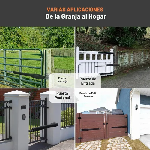 Vista 3 de TMT Clifford 400 - Abridores de puerta automáticos dobles de hasta 20 pies y 950 libras, puerta batiente resistente, abridores de puertas con kit