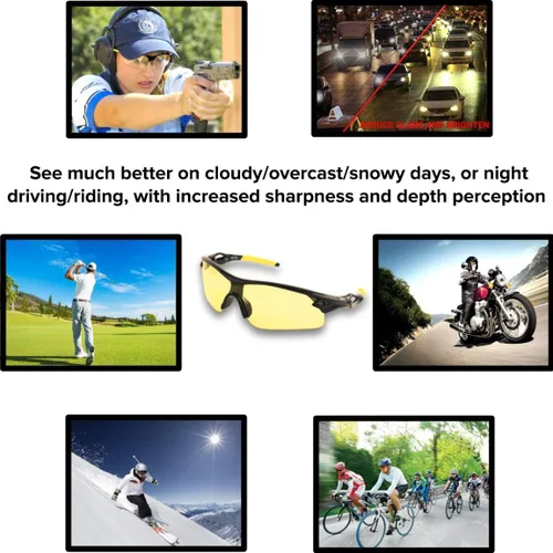 Vista 7 de BEST Night Driving Glasses- Anti Glare Night Vision Reduce Eye Strain Men Women
