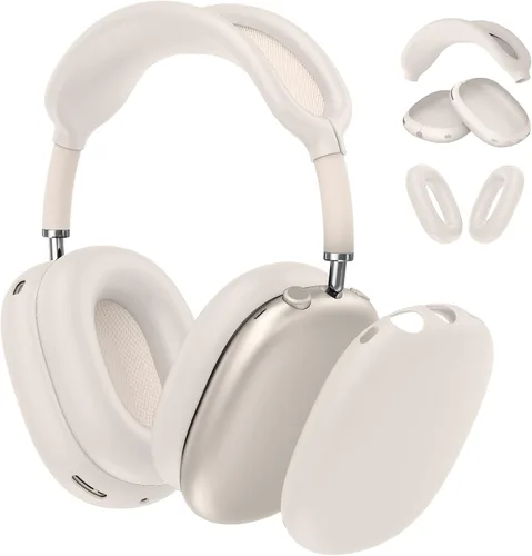 Vista 9 de Fintie Funda de silicona 3 en 1 para AirPods Max 2 (2026) y AirPods Max 1 (2020/2024) para auriculares, almohadillas antiarañazos, almohadillas