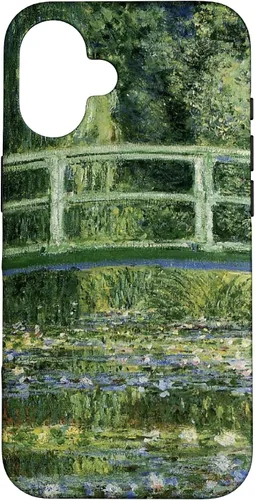 Vista 32 de Monets - Carcasa para iPhone 17 con diseño de lirios de agua y puente japonés