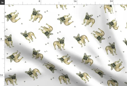 Vista 3 de Spoonflower Tela – Bulldogs franceses Bulldog Frenchie Frenchies Perros Cachorro impreso en tela de gasa Fat Quarter – Ropa de moda de costura