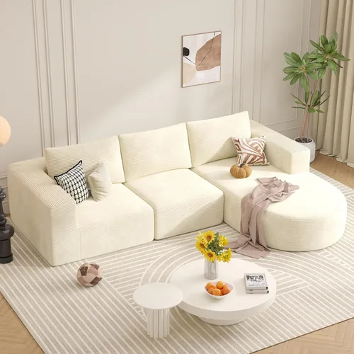 Vista 13 de Sofá cama modular, sofás de nube convertibles para sala de estar, 2 tumbonas de pana sin hueso, sofá cama de gran tamaño para dormitorio,