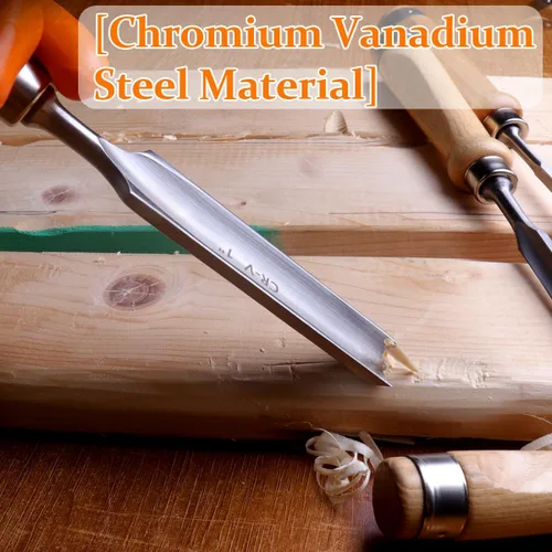 Vista 3 de ATOPLEE Juego de cinceles de madera para carpintería, 4 piezas Herramienta profesional de tallado de madera Herramienta de carpintero CR-V de acero