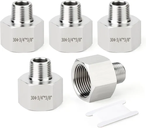 Vista 31 de TAISHER 1 pieza de 25 mm NPT macho x 50 mm NPT hembra, adaptador reductor, pieza de tubería de acero inoxidable 304