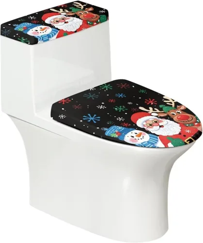 Vista 35 de Juego de 2 Fundas de Asiento de Inodoro con Hojas de Arce de Otoño, Juego de Fundas de Tapa de Tanque de Inodoro con Hojas de Arce Impresas