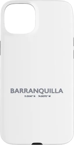 Vista 9 de Colombia City Coordinates - Barranquilla Case for iPhone 16