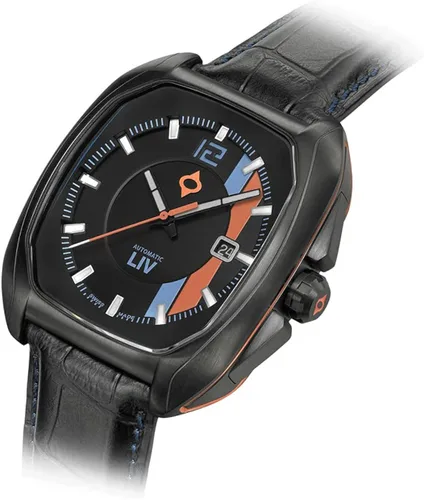 Vista 5 de LIV Rebel-AR Swiss Automatic Elaboré Grade, 26-Jewel Movement - 42.0 mm Rectangular Curved Case- IP Surgical Grade 316L Stainless Steel-Multi-Layer