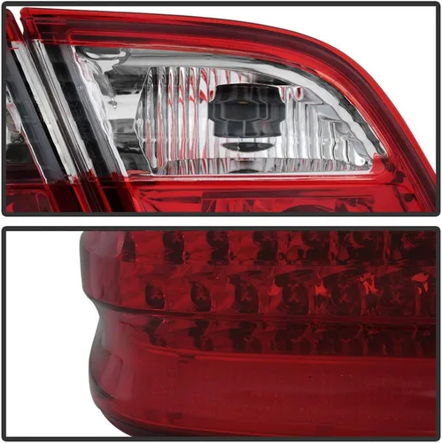 Vista 4 de ACANII - Para 1996-2002 Mercede-Benz W210 E300 E320 E430 E55 Luces traseras LED transparentes rojas Juego de lámparas de freno izquierda y derecha