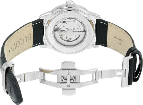 Vista 7 de Bulova Reloj automático clásico para hombre Sutton de 4 manos, subesfera de 24 horas, apertura abierta, auto-reloj, parte trasera de exhibición