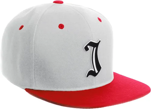 Vista 1472 de Daxton Gorra clásica con visera de billete plano con letras del alfabeto inglés antiguo de la A a la Z