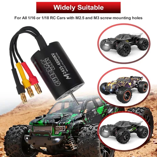 Vista 2 de 1/16 1/18 RC sin escobillas sin sensores motor 35A ESC Combo,2435