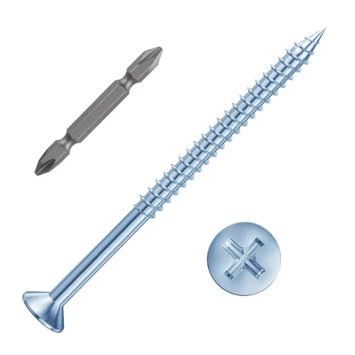 Vista 40 de Wensilon # 4X1 (460PCS) Tornillo de madera negro de cabeza plana 3X25, cabeza plana autorroscante de metal rápido