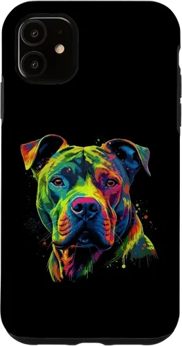 Vista 8 de Pit Bull Mom Dog Lover Colorful Artistic Pitbull Owner Women Case for iPhone 17