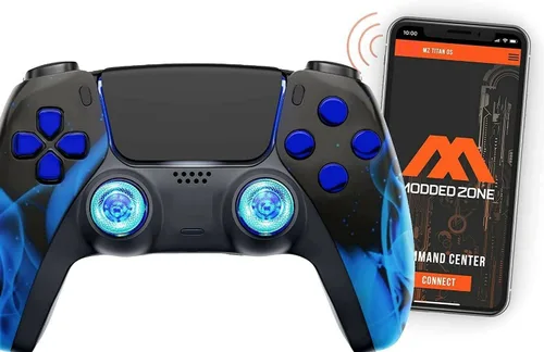 Vista 17 de MODDEDZONE Custom Rapid Fire, Anti Recoil, Macros MODDED Wireless Controller for PS5 & PC - Unique Smart Mods for ps5 controller controlled by the