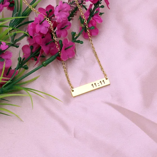Vista 3 de Collar con números de ángel de 11 y 11 que hace un regalo de deseo para mujeres, adolescentes y niñas