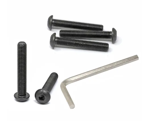 Vista 23 de iexcell 100 piezas de rosca M2.0.197 x 0.157 in paso de 0.018 in de acero aleado 10.9 grado hexagonal cabeza botón cabeza tornillo tornillo kit