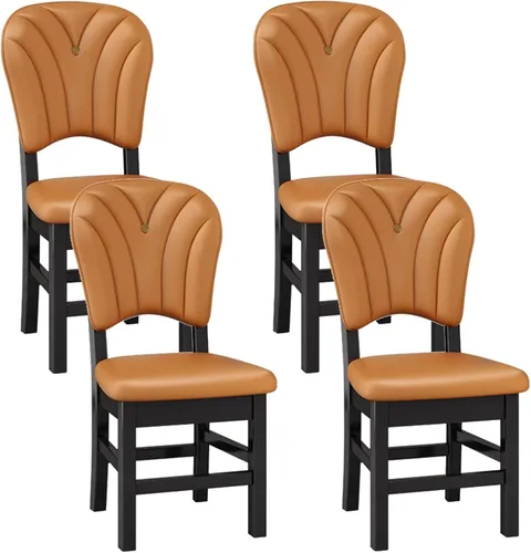 Vista 9 de Upholstered Leather Dining Room Chairs, Dining Chairs Set Kitchen Chair with Solid Wood Legs, Dining Room Side Chair for Bedroom, Vanity, Living