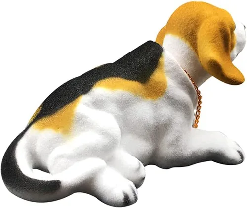 Vista 3 de Adorno de cabeza agitadora de animales de automóvil cabeza de bobbing perro bonita decoración de pasteles de resina de dibujos animados diseño