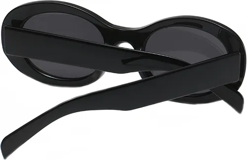 Vista 4 de Gafas de sol ovaladas de moda para mujeres y hombres, gafas modernas de ojo de gato para niñas