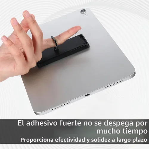 Vista 3 de Soporte universal para tableta Soporte de anillo ajustable Negro Tabletas