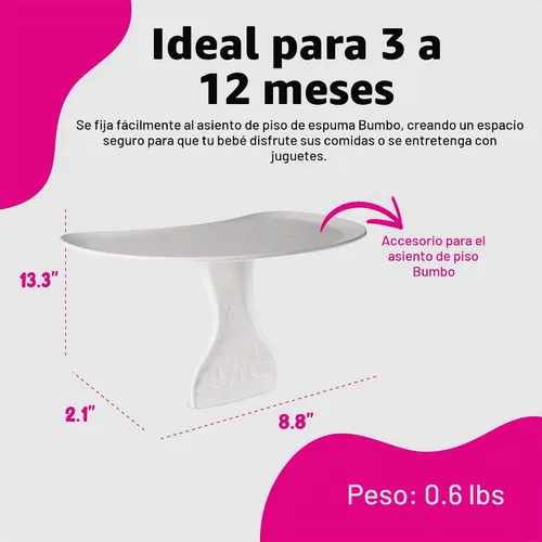 Vista 2 de BUMBO Play Tray – Bandeja de alimentación y Play superficie para asiento Bumbo Floor