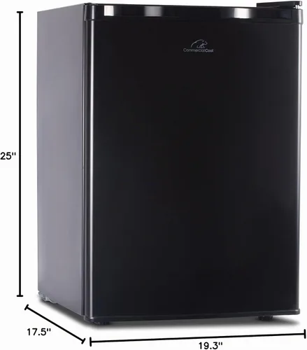 Vista 6 de Commercial Cool CCR26B - Refrigerador y congelador compacto de una sola Negro