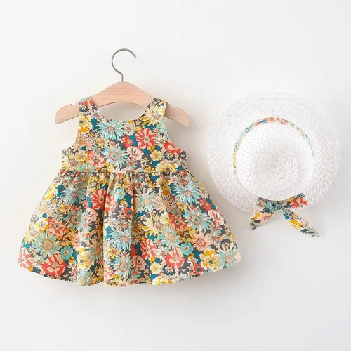 Vista 32 de Vestido tutú de verano para niñas pequeñas, sin espalda, vestido de princesa para fiesta de cumpleaños, vestido de verano con lazo floral