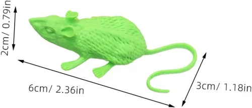Vista 2 de 18pcs Simulation Mouse Figurine Skeleton Animals Halloween Decor Fake Poop Halloween Gnome Rats Decorations Prank Mouse Realistic Rats Soft Rubber