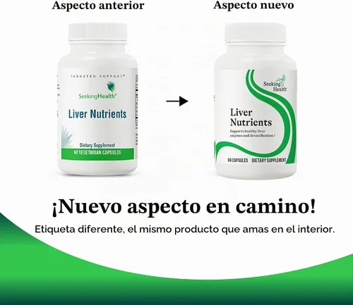 Vista 6 de Seeking Health Nutrientes hepáticos - Suplemento de salud para apoyo a la producción de glutatión - Soporte de función de células hepáticas