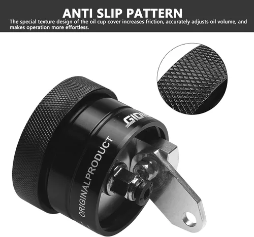 Vista 5 de Lubricador de Cadena Universal para Motocicleta, Engrasador Automático con Control Manual, Parte de Aceite para Moto (Negro)
