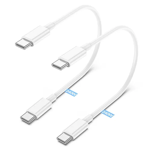 Vista 17 de Paquete de 2 cables de carga USB C a USB C de 3 pies y 60 W, cable de carga rápida tipo C a tipo C, para iPhone 16 E/17/Air/15/Pro/Plus/Pro Max
