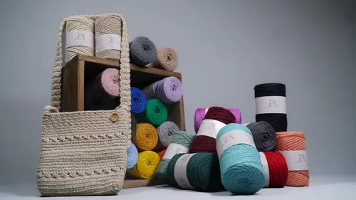Vista 5 de Makromecity, Cordón de macramé de un solo hilo de 3 mm x 100 yardas (300 pies) de 3 mm de cordón de algodón azul bebé para arte y manualidades