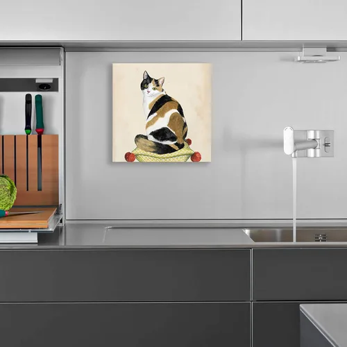 Vista 8 de Epic Art 'Lady Cat III' de Grace Popp, cristal acrílico para pared, 12 x 12 pulgadas