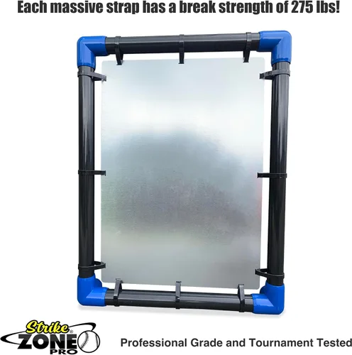 Vista 8 de Objetivo de zona de golpe de bola de plástico (tope de acero) - Compatible con Blitzball y Wiffle Ball