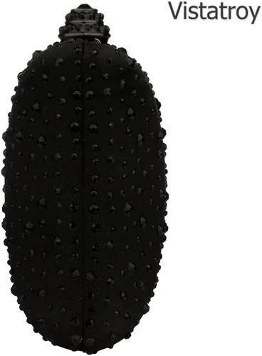 Vista 3 de Bolso de noche para mujer, con diamantes de imitación brillantes, para boda, fiesta de noche, bolso de mano con cadena, bolso cruzado