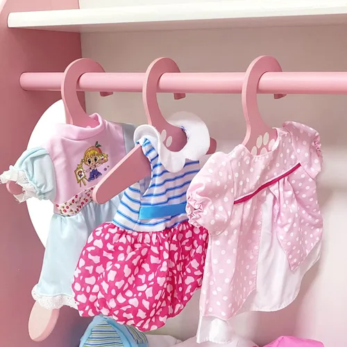Vista 4 de Conjunto de 12 vestidos hechos a mano para muñecas, disfraces para Barbies de 14-16 pulgadas, ropa, sombrero, paraguas, espejo, cepillo, regalo