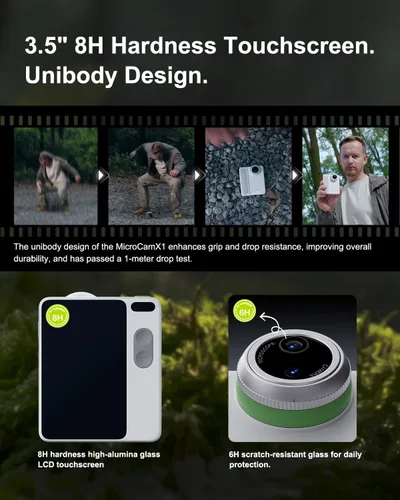 Vista 4 de MicroCam X1 - Cámara digital 4K con microscopio 400X, imágenes 4K verdaderas, enfoque automático, pantalla táctil LCD de 3.5 pulgadas, cámaras