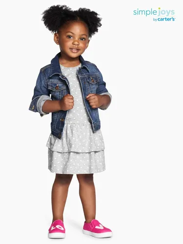 Vista 2 de Simple Joys by Carters Chaqueta vaquera para niños pequeños y niñas