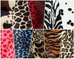 Vista 2 de Velboa Faux/Fake Fur Zebra Negro Marrón Tela Por La yarda