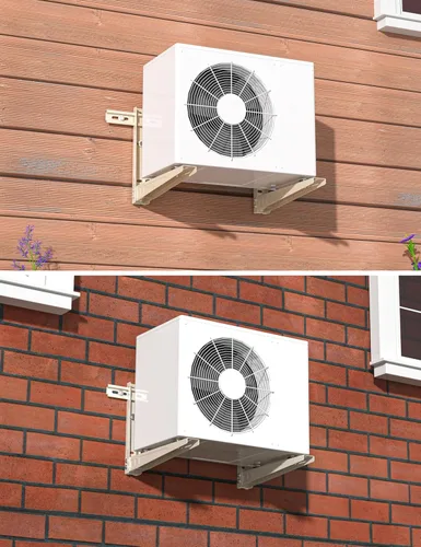 Vista 7 de Soporte de montaje en pared para minisplit dividido, soporte de pared resistente para sistemas de bomba de calor de aire acondicionado de 7000 Btu a