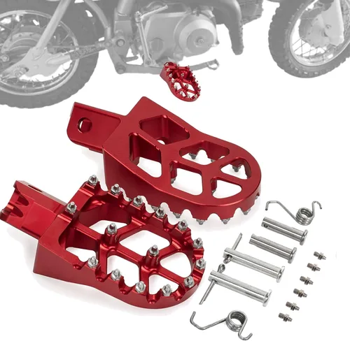 Vista 13 de XINGWU Reposapiés negro para motocross, pedales de aluminio para XR50R PW50 CRF70 TW200 KLX110 CRF50 50cc 70cc 90cc 110cc 125cc TaoTao pieza
