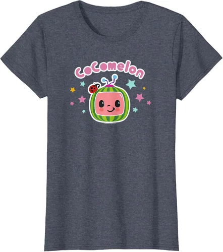 Vista 19 de CoComelon Camiseta clásica con logotipo de cara sonriente centrada, Negro