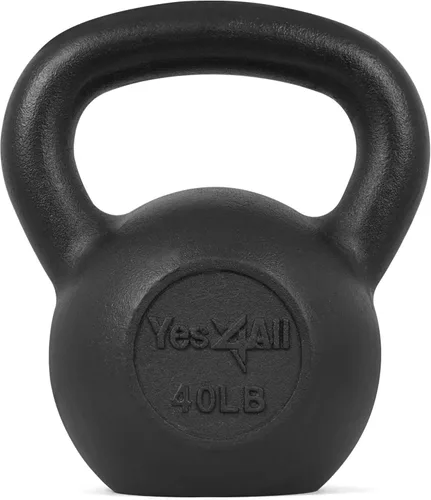 Vista 21 de Yes4All Pesa rusa de hierro fundido, pesas rusas para entrenamiento de fuerza 5-80 libras (5, 10, 15, 20, 25, 30, 35, 40, 45, 50, 60, 70, 80 libras)