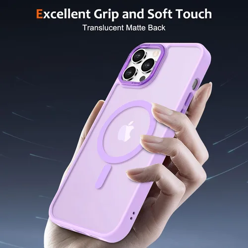 Vista 275 de Anuck - Funda magnética para iPhone 11 compatible con MagSafe, carcasa trasera mate translúcida dura, borde de TPU, delgada, resistente a impactos