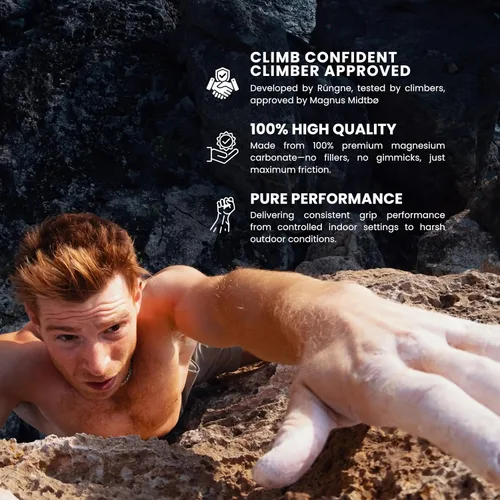 Vista 4 de RUNGNE Premium Climbing Chalk - High Performance Chalk for Rock Climbing, Bouldering, Weightlifting & More - Unmatched Grip and Skin Friendly